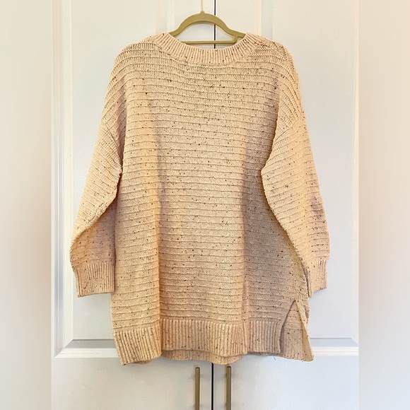 NWT! Old Navy Speckled Textured Rib-Knit Cream Cotton Tunic Sweater. Size 2x! - Picture 5 of 16